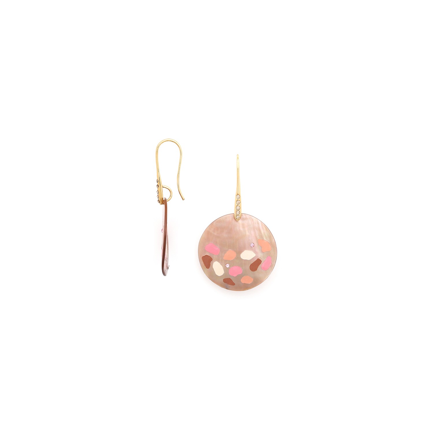 Boucles d\'oreilles grand crochet - Fauve