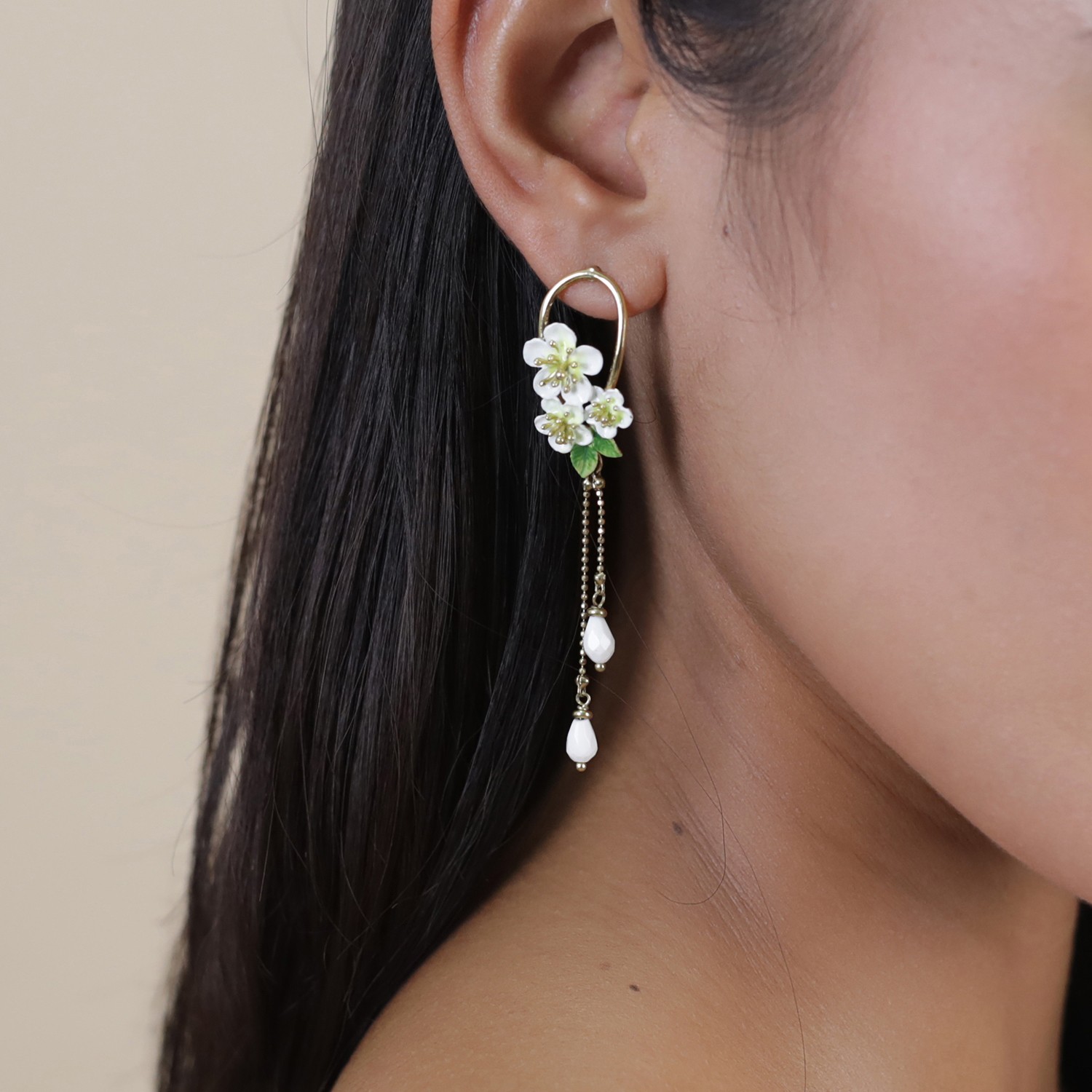 boucles oreilles poussoir 2 pampilles hana 3