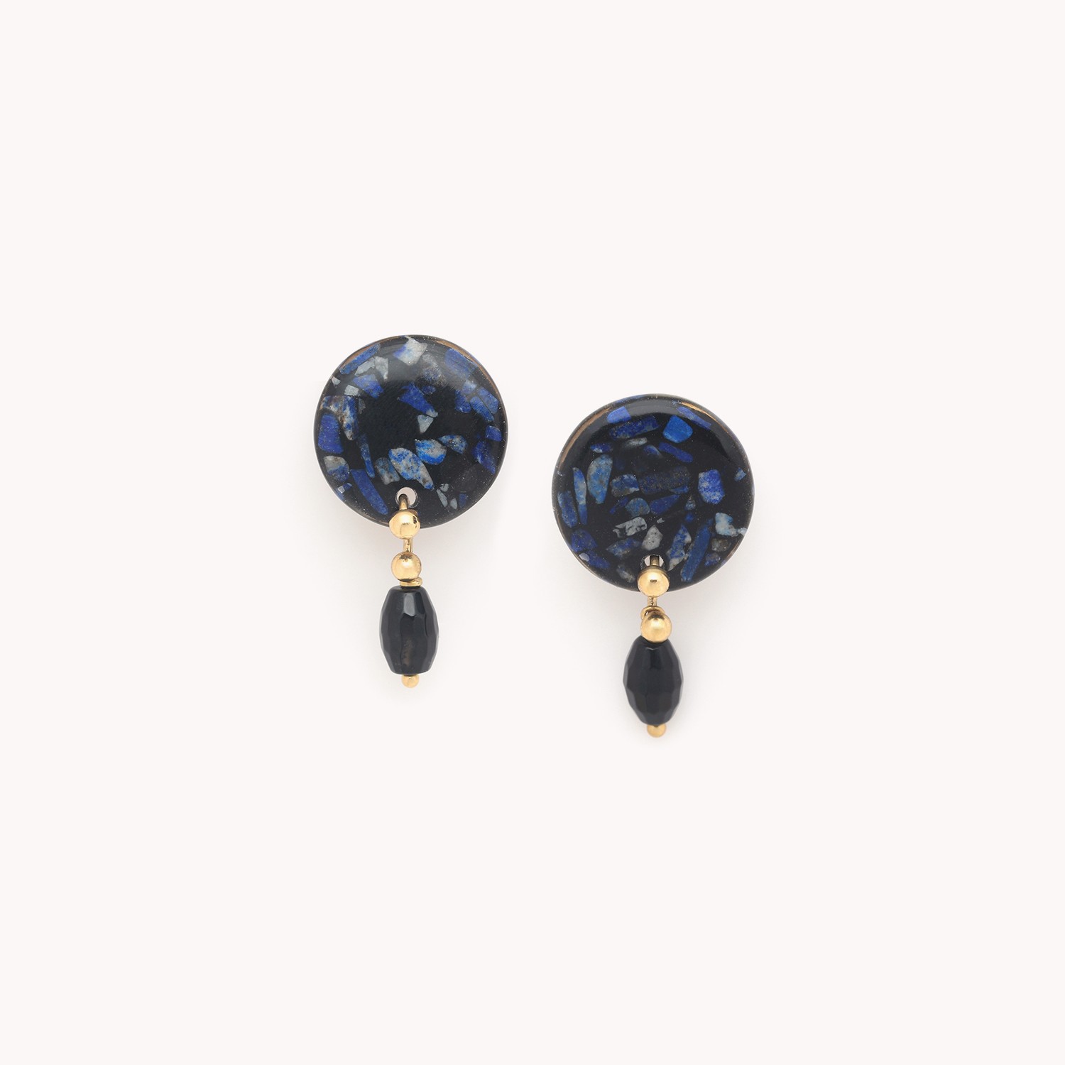 boucle d'oreilles clips terrazzo venezia nature bijoux1