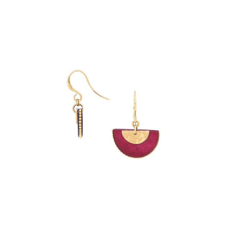 Boucles d\'oreilles crochet demi lune - Marly