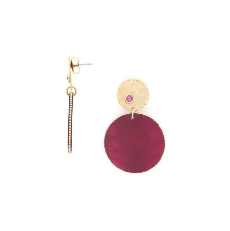 Boucles doreilles poussoirs top doré marly 2