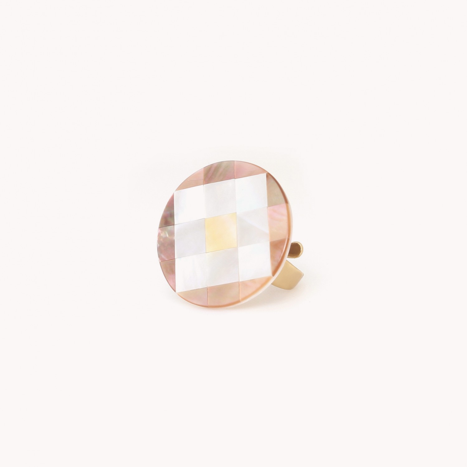 Bague ajustable marqueterie ronde - San Lazzaro