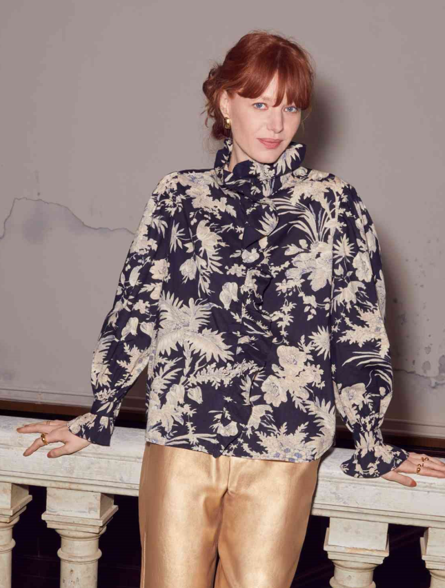 Blouse Louison - Blockprint noir