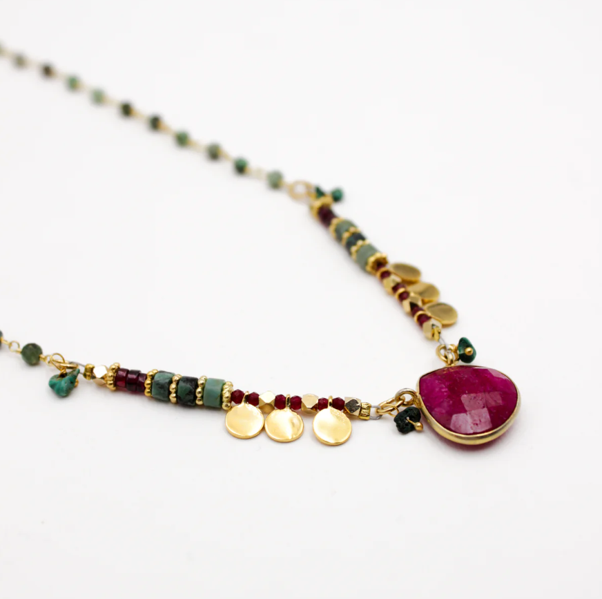 Collier pierre et goutte - Charlotte