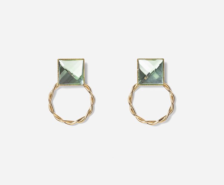 Boucles d\'oreilles Rokia - Bleu Ciel