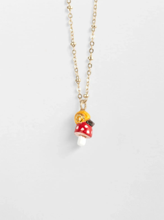 Collier escargot et champignon