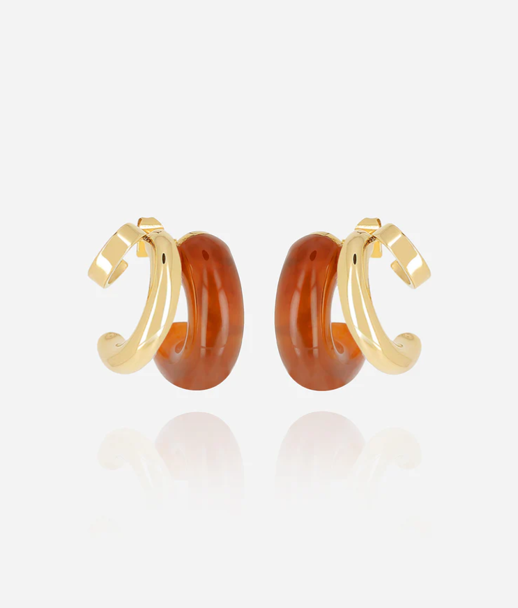 Boucles d\'oreilles Luciana - Marron