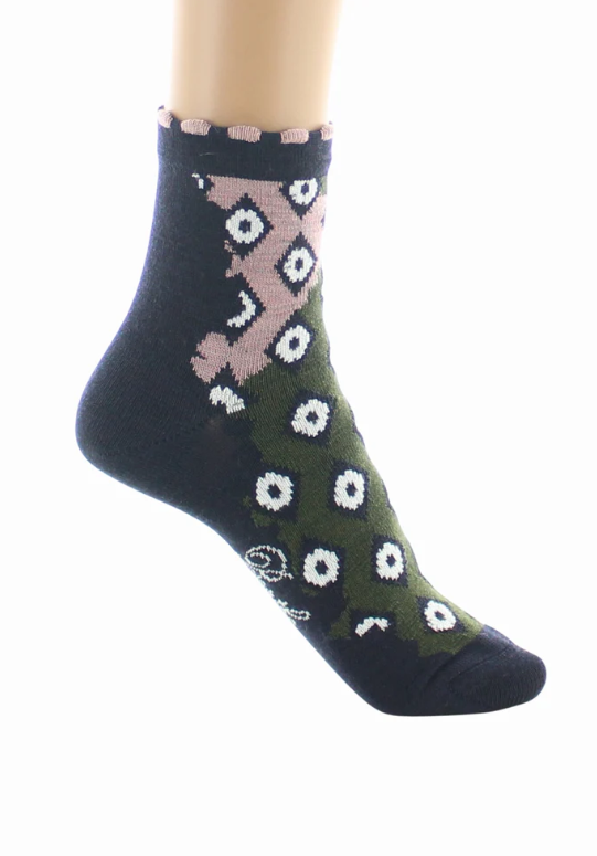 chaussettes courtes laine losanges berthe 2