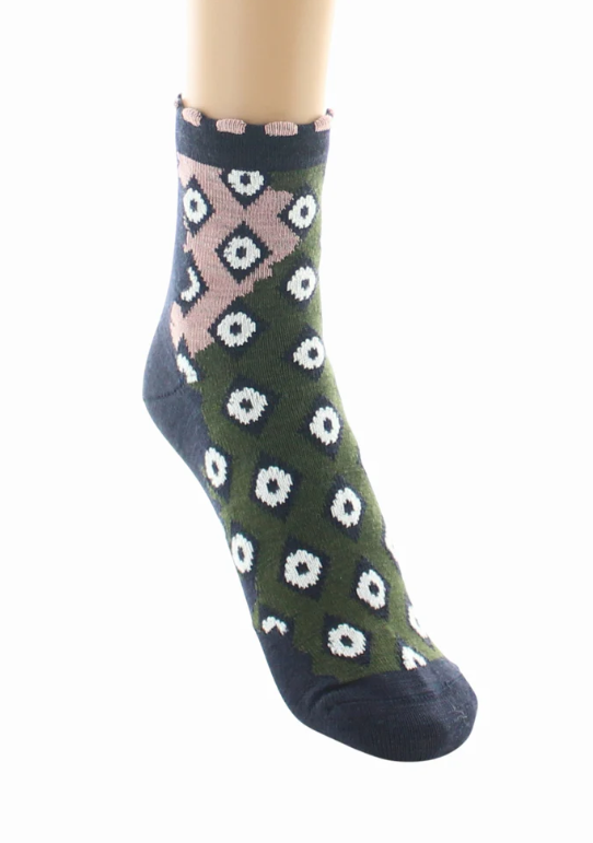 chaussettes courtes laine losanges berthe 3