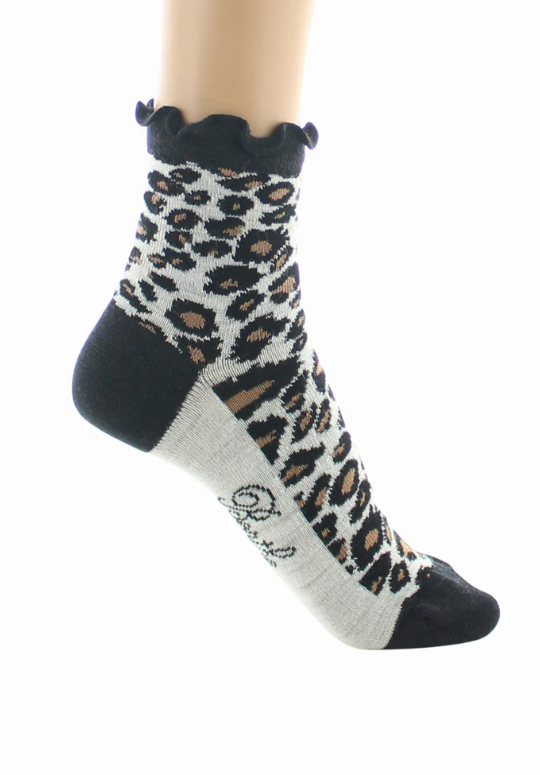 chaussettes courtes laine leopard berthe 2
