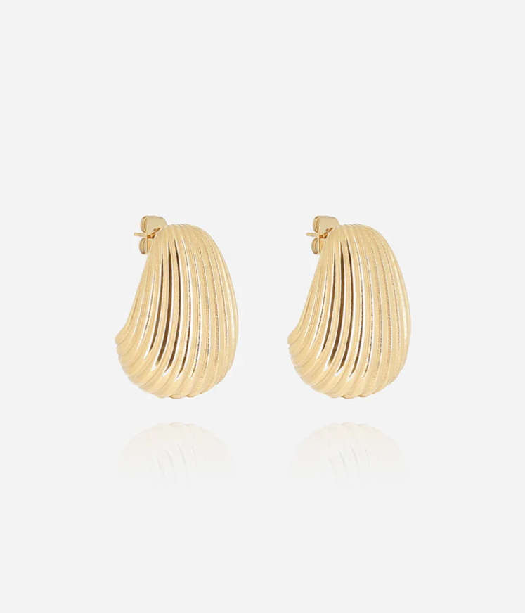 Boucles d\'oreilles Isée - Acier doré