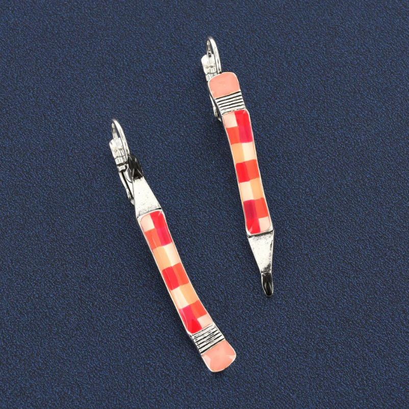 dormeuses gomme argent rouge taratata 3