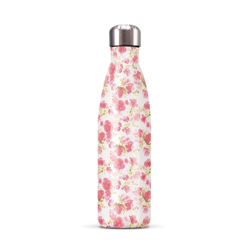 Gourde isotherme 500ml - Roses aquarelle