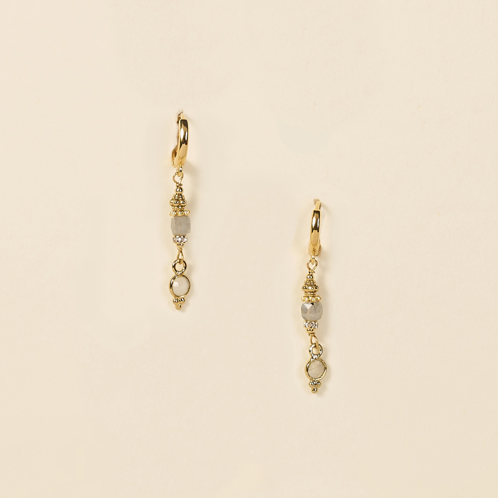 Boucles d\'oreilles Cati - Gris