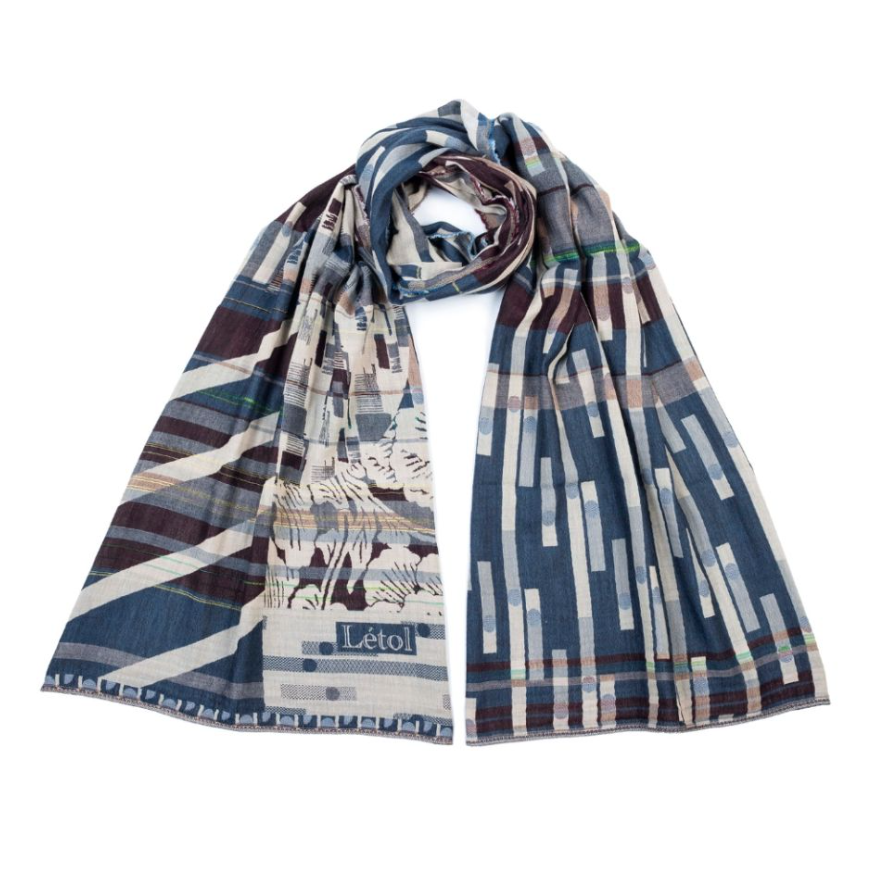 Foulard Nicolas - Zinc brun