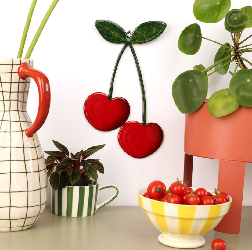 Bijou mural - Cerises rouges