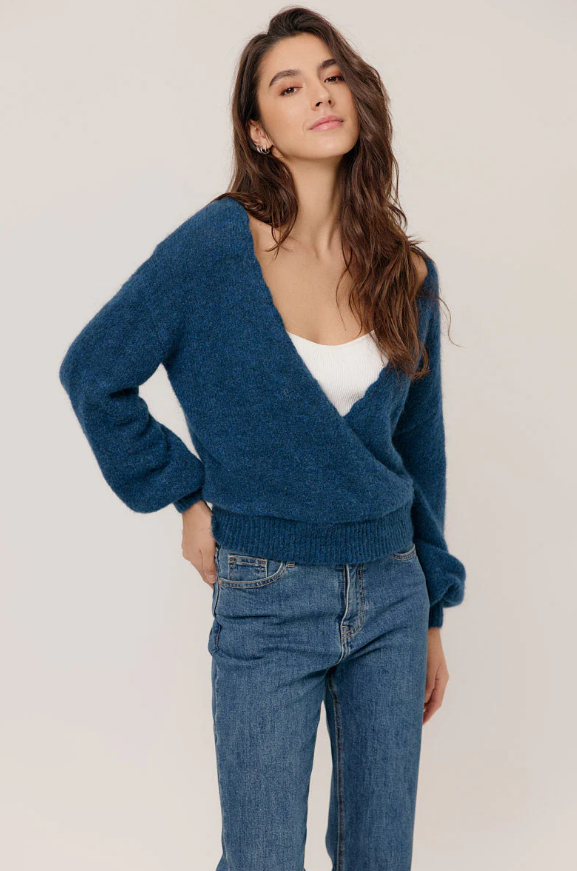 Pull Chléo - Bleu canard