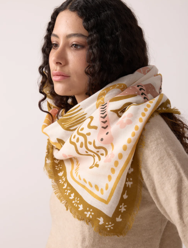 Foulard Tiger in the Palmeraie - Bronze