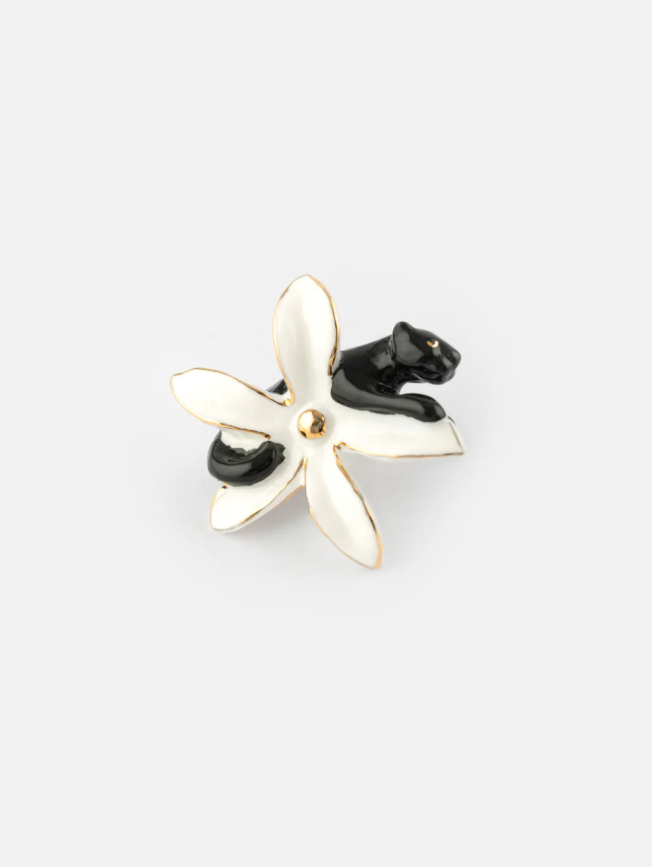 Pin\'s fleur d\'Erine et panthère
