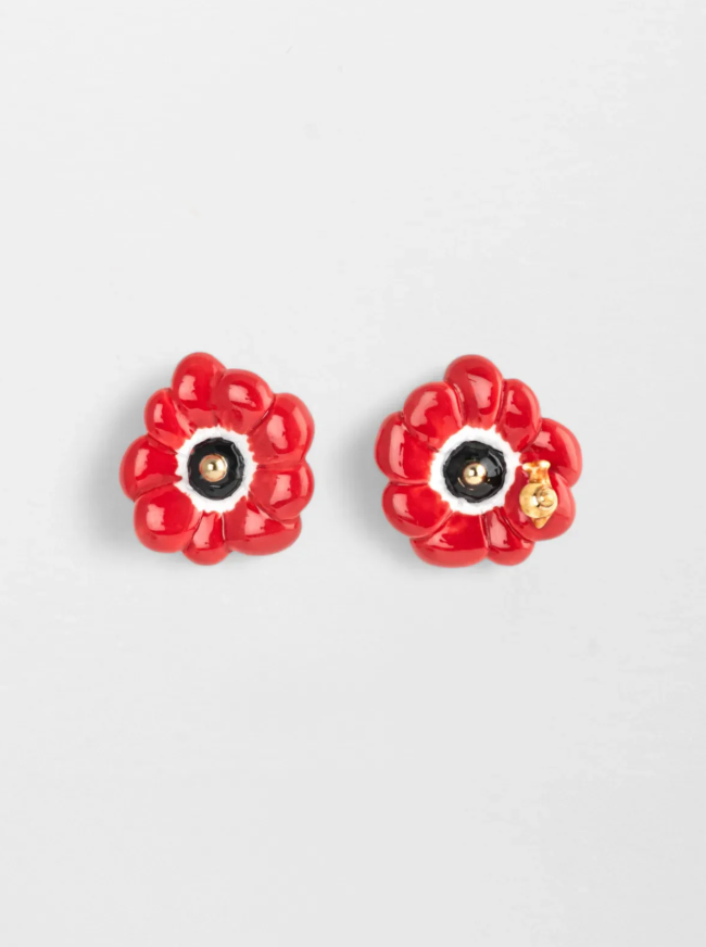 Puces d\'oreilles anémone rouge