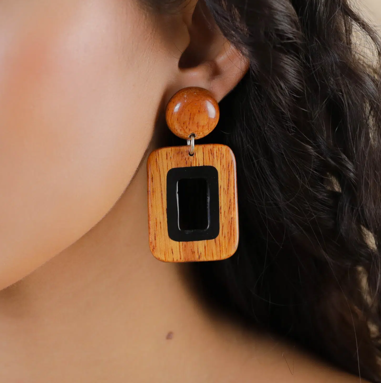 boucles bayong rectangulaire cannelle nature 3