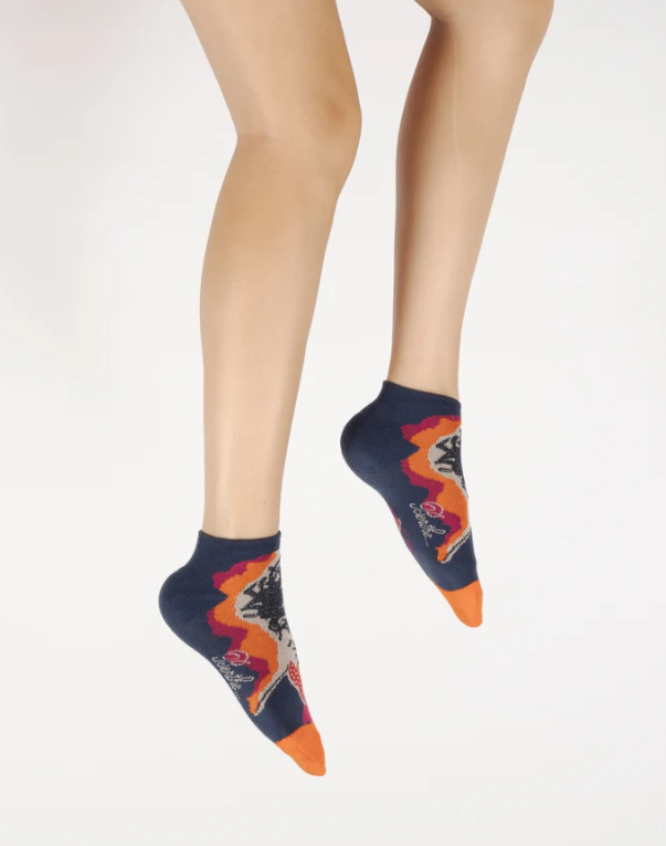 Socquettes de sport femme coton - Représentation de la femme au foulard