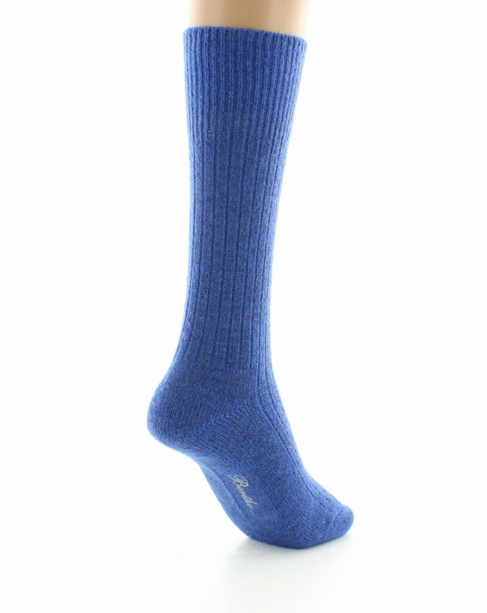 chaussettes laine et acrylique bleu brethe 4