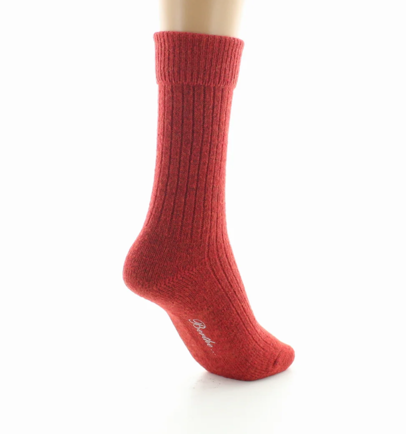 chaussettes laine et acrylique rouge berthe 5