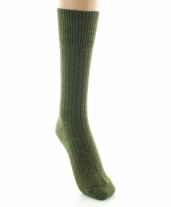 chaussettes laine et acrylique kaki berthe 2