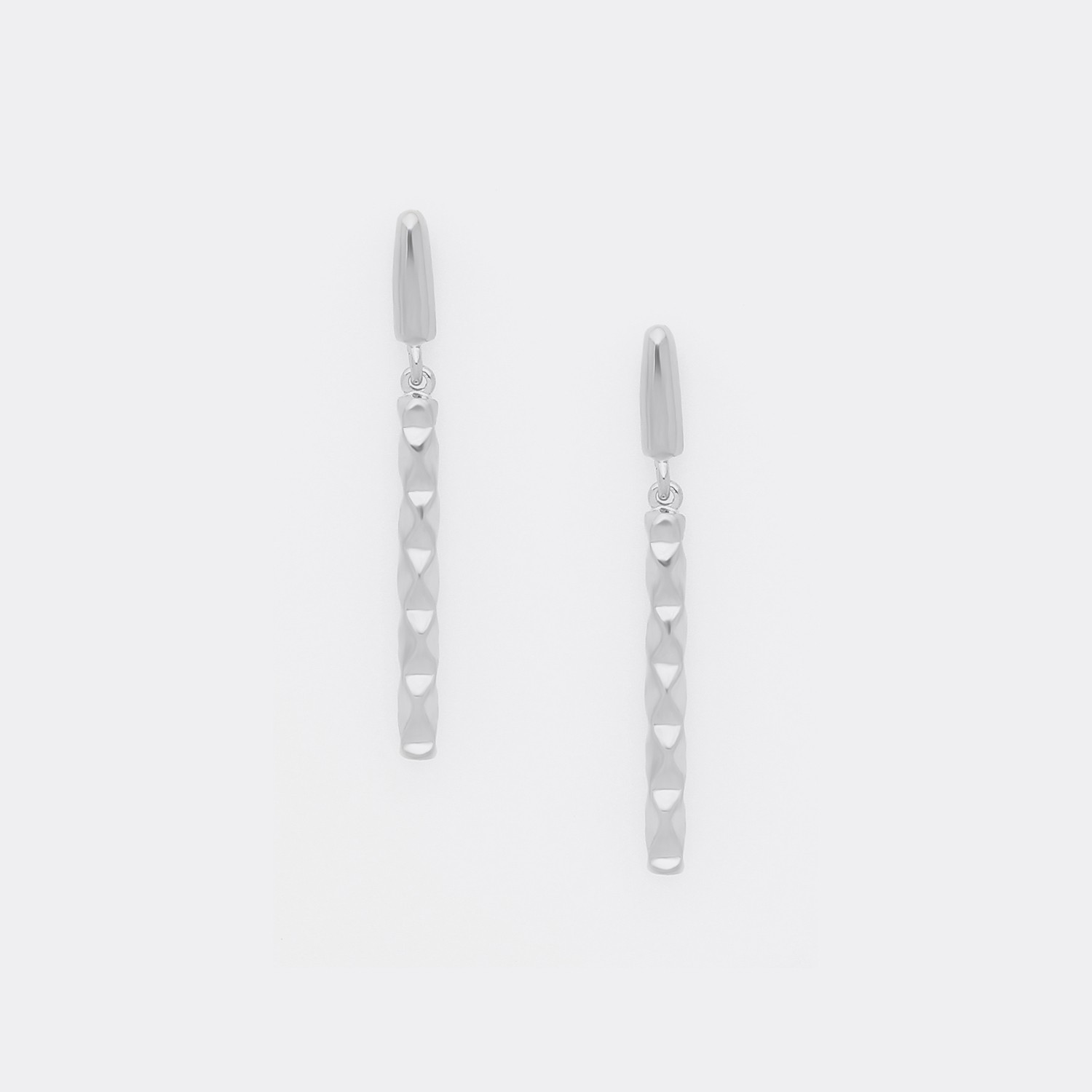 Boucles d’oreilles poussoir tige martelée - Katicha