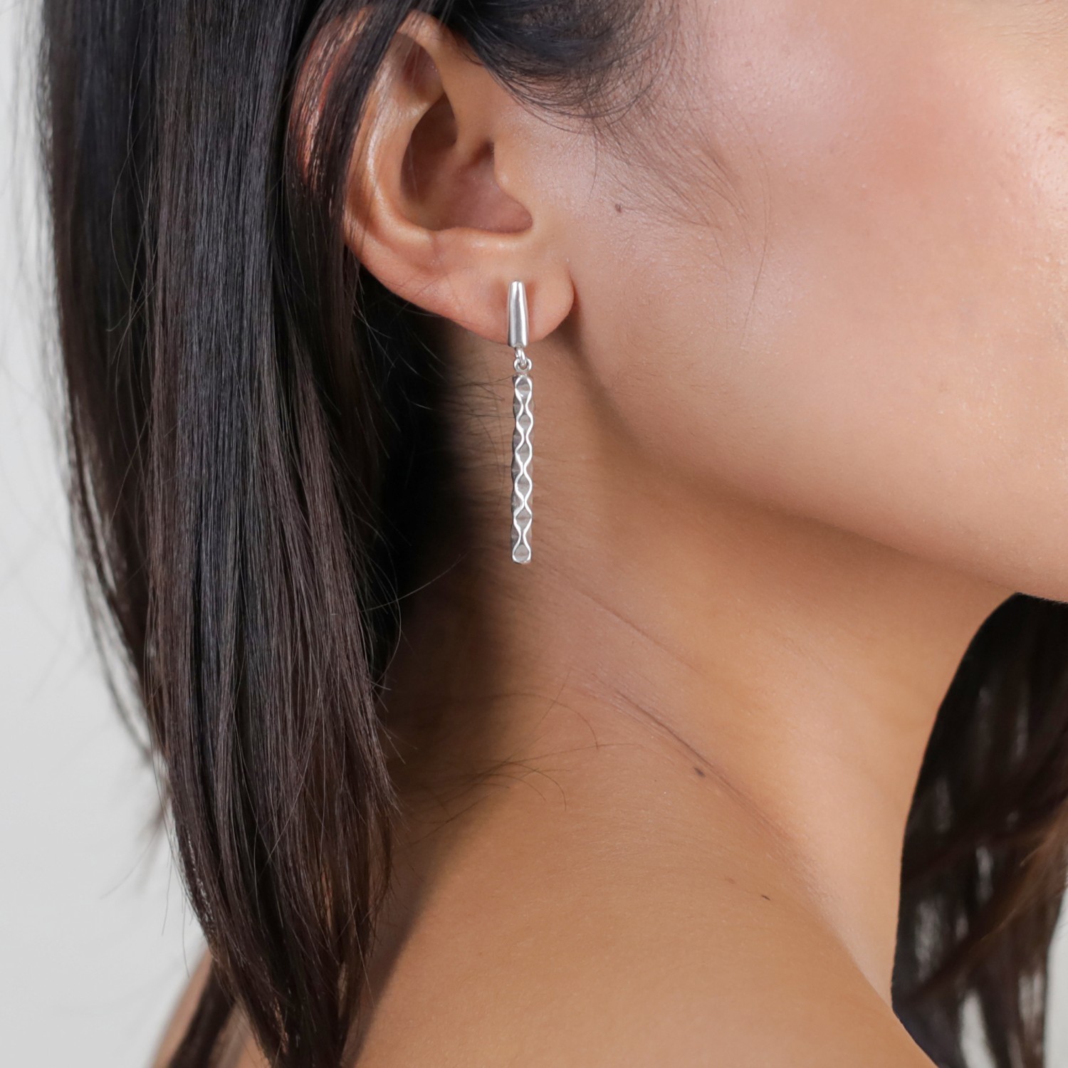 boucles oreilles katicha tige martele argente oritao 3