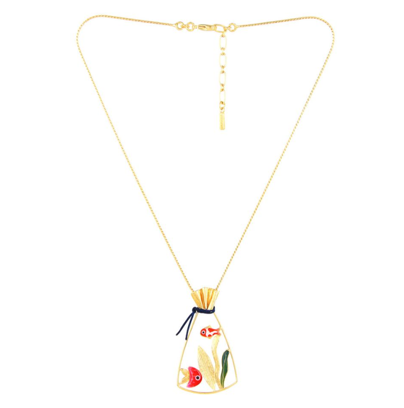 collier bocal dore rouge taratata 4