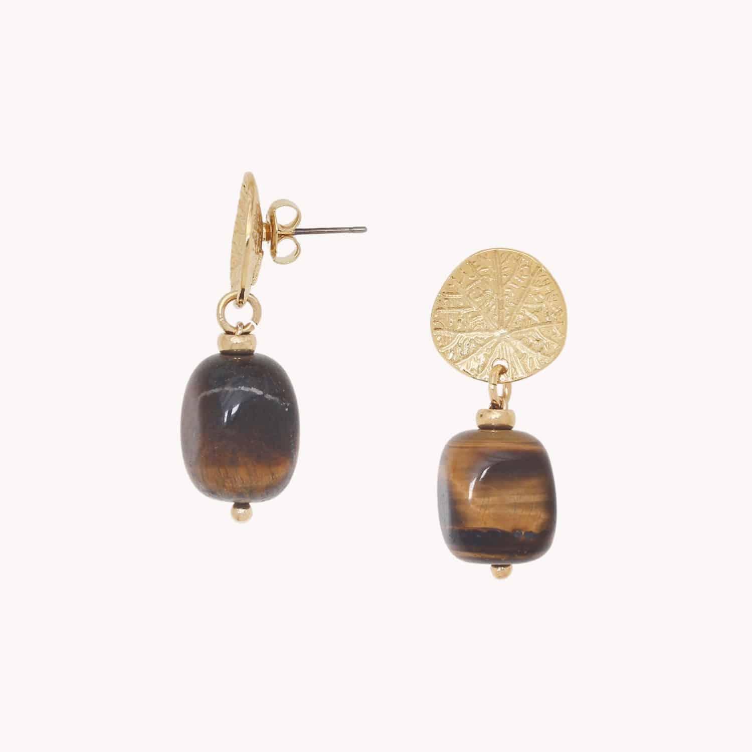 boucles oreilles minerama oeil de tigre nature 2