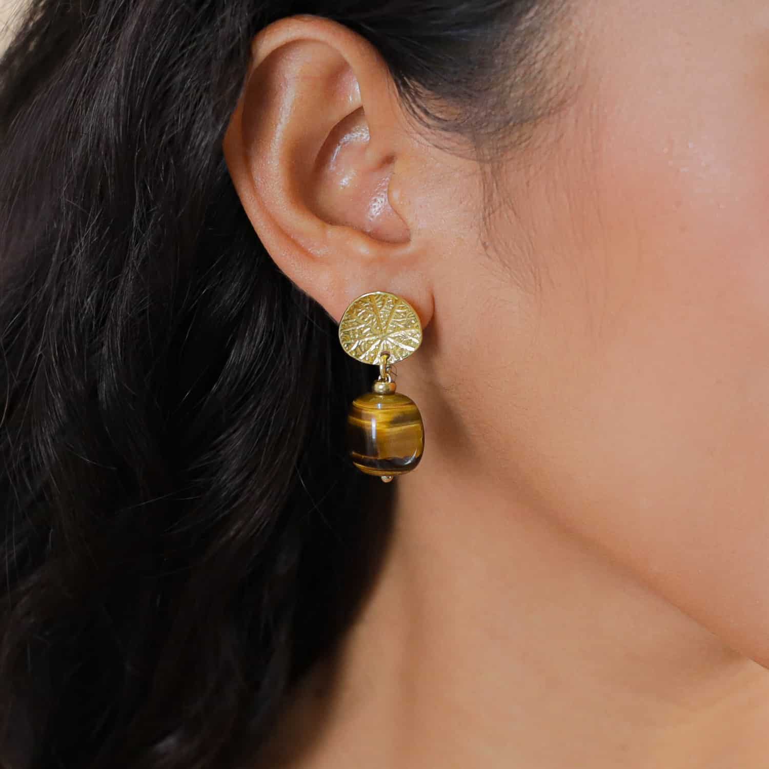 boucles oreilles minerama oeil de tigre nature 3