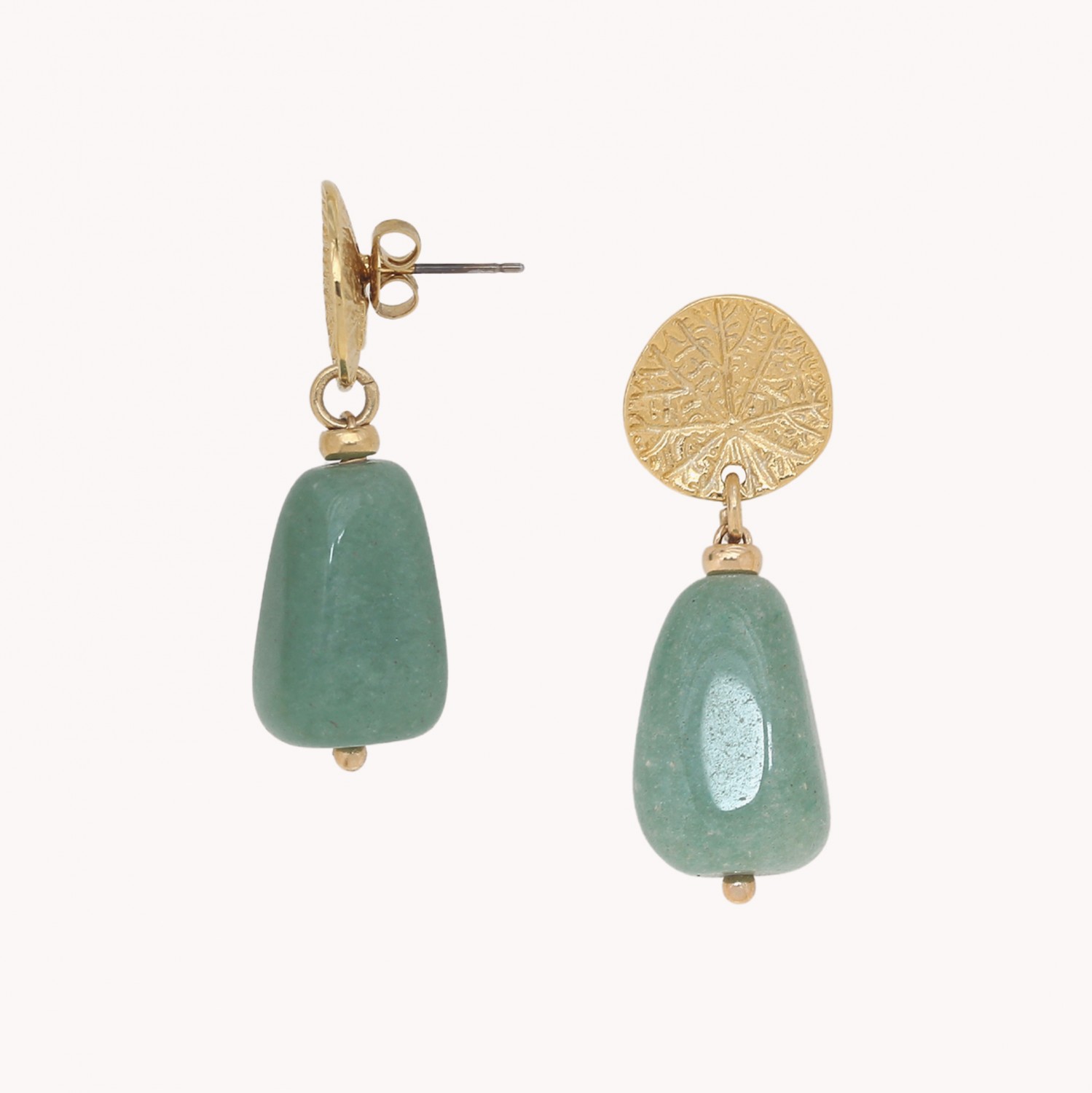 boucles oreilles minerama aventurine nature 2