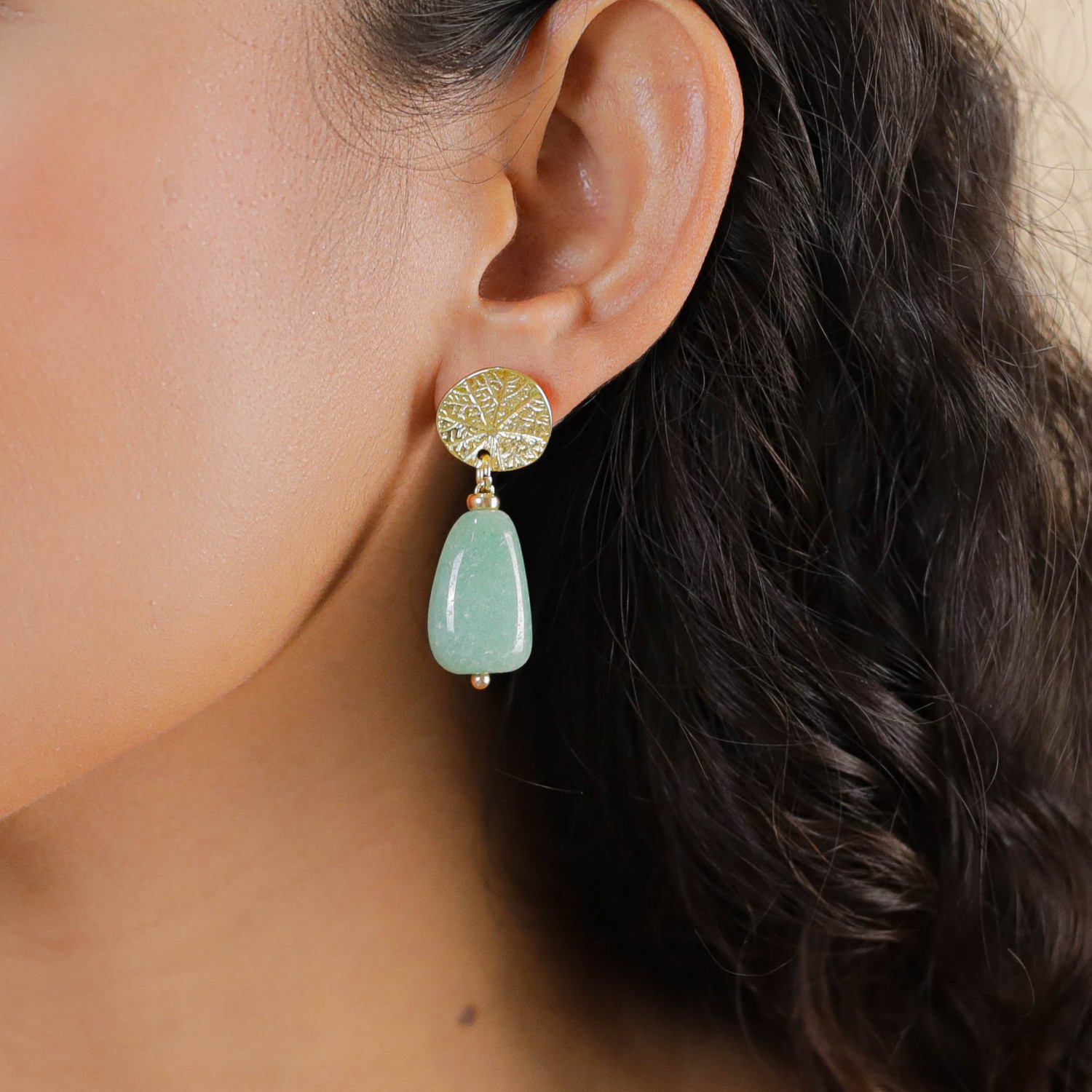 boucles oreilles minerama aventurine nature 3