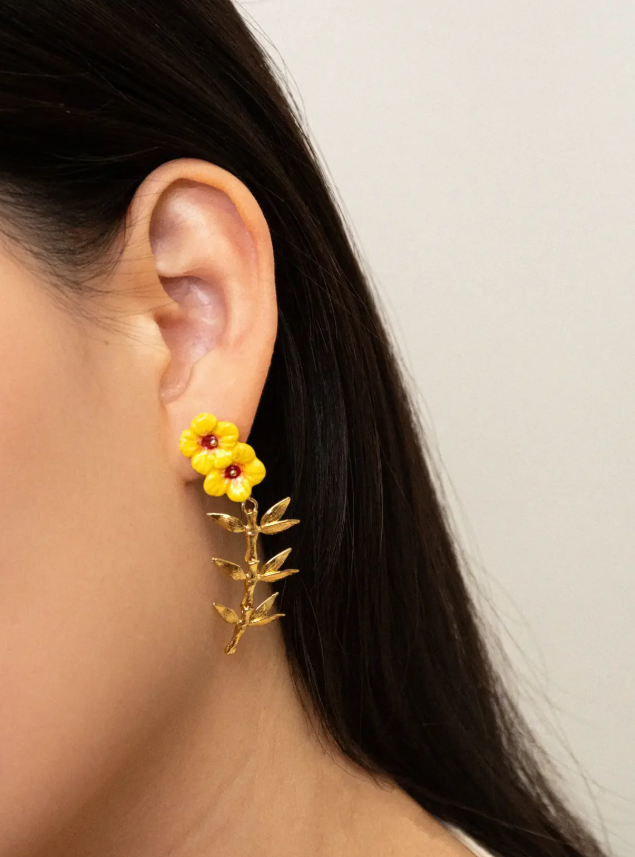 boucles oreilles hibiscus feuilles nach 5