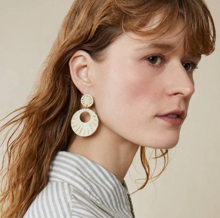 Boucles d\'oreilles Carla - Vanille