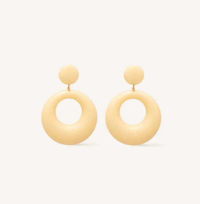 Boucles d\'oreilles Phily - Ecru