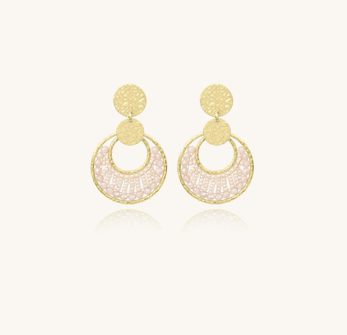 Boucles d\'oreilles Mini Luna - Sable