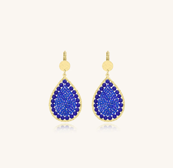 Boucles d\'oreilles Ysé - Bleu