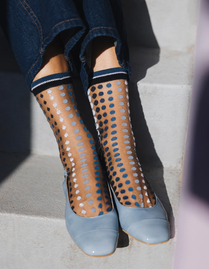 Chaussettes transparentes - Vetrata Bleue