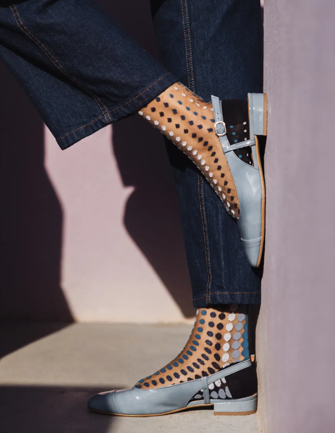 chaussettes vetrata bleue atelier saint eustache 4