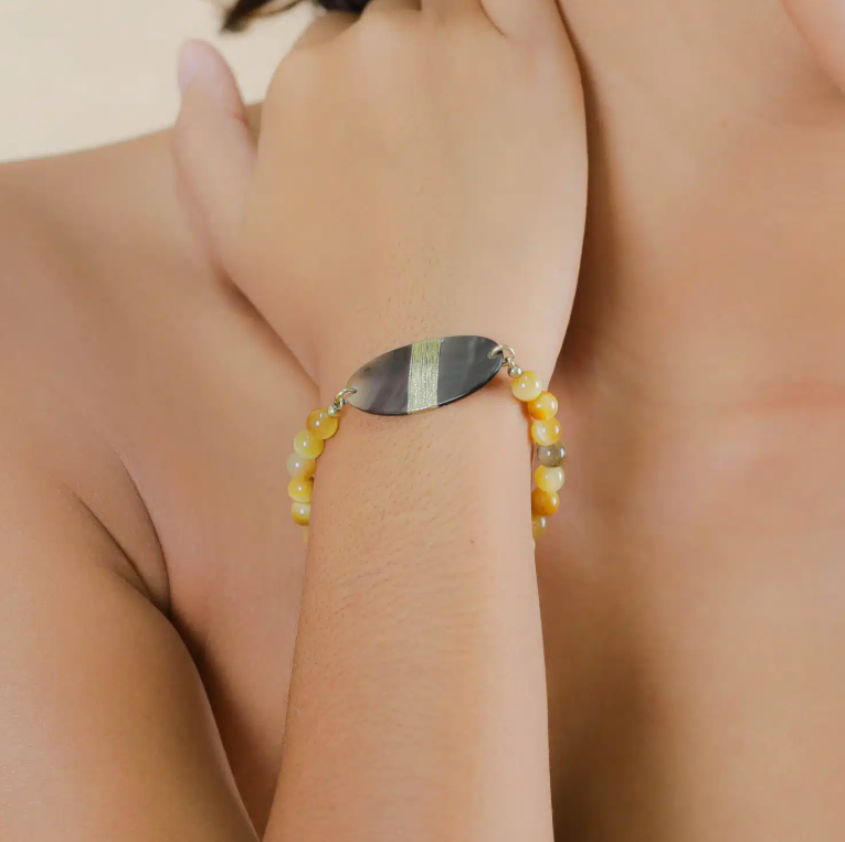 bracelet medaillon alegria beach nature 3