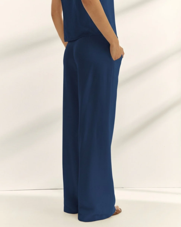 Pantalon large bleu paz torras 3