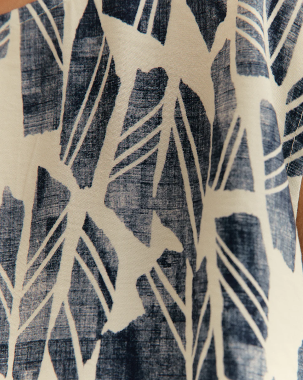 chemisier imprime bleu indigo paz torras 5