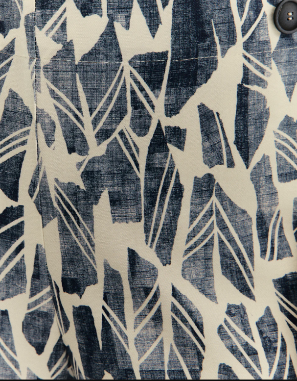 pantalon droit imprime bleu indigo paz torras 5