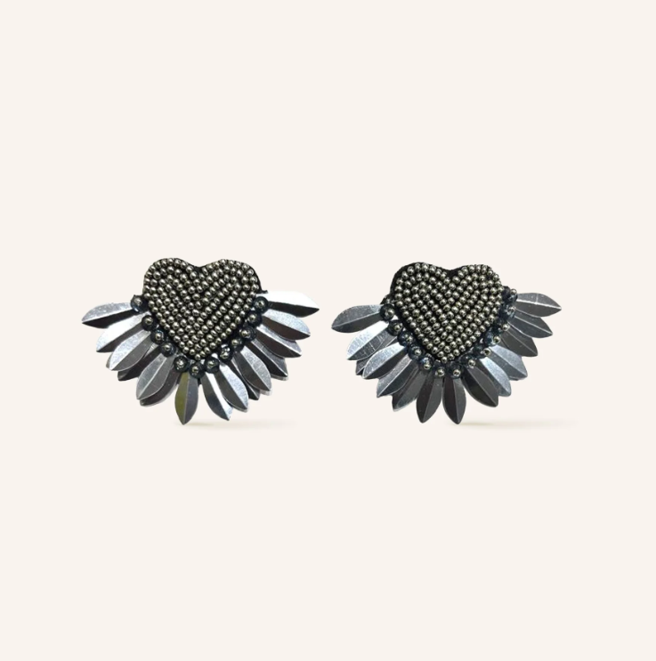 Boucles d\'oreilles Mindy - Hématite