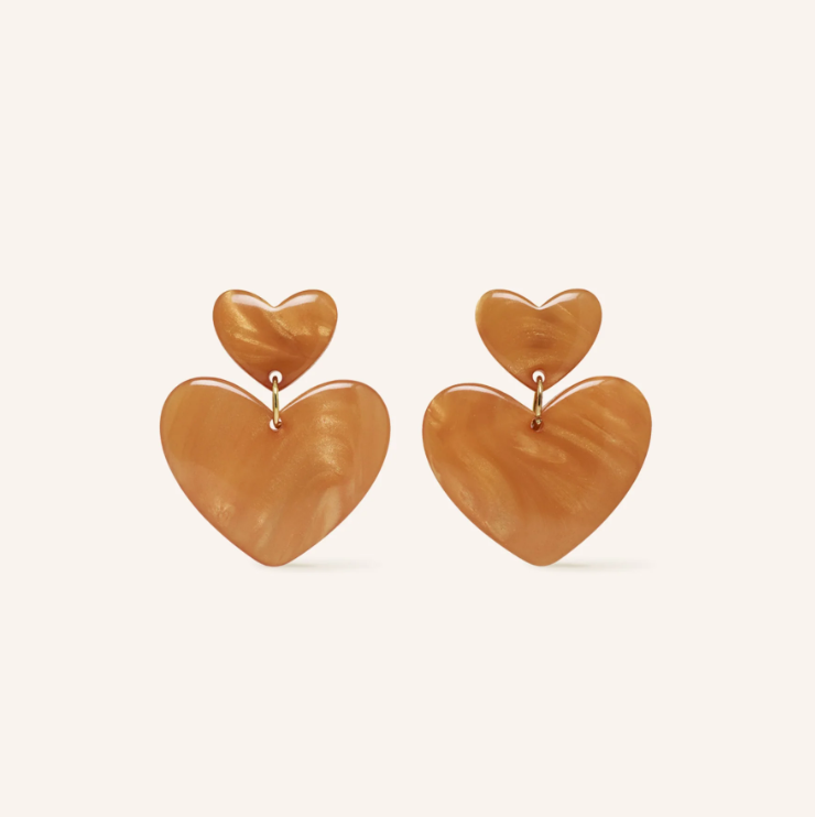 Boucles d\'oreilles Tea - Latte Nacre