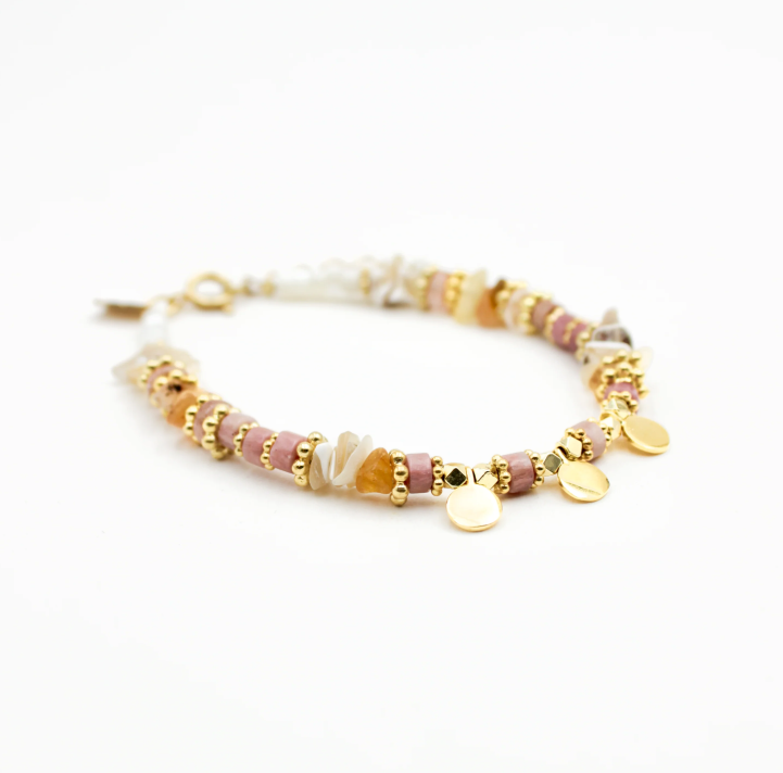 Bracelet heishi médaillons - Elsa